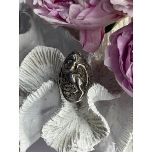 Vintage 925 Sterling Silver Pegasus Ring Size 8
